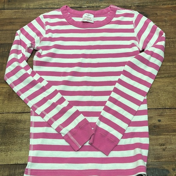 100% organic cotton, pink striped pajama top Hannah Anderson size 160 /14 - Picture 1 of 5